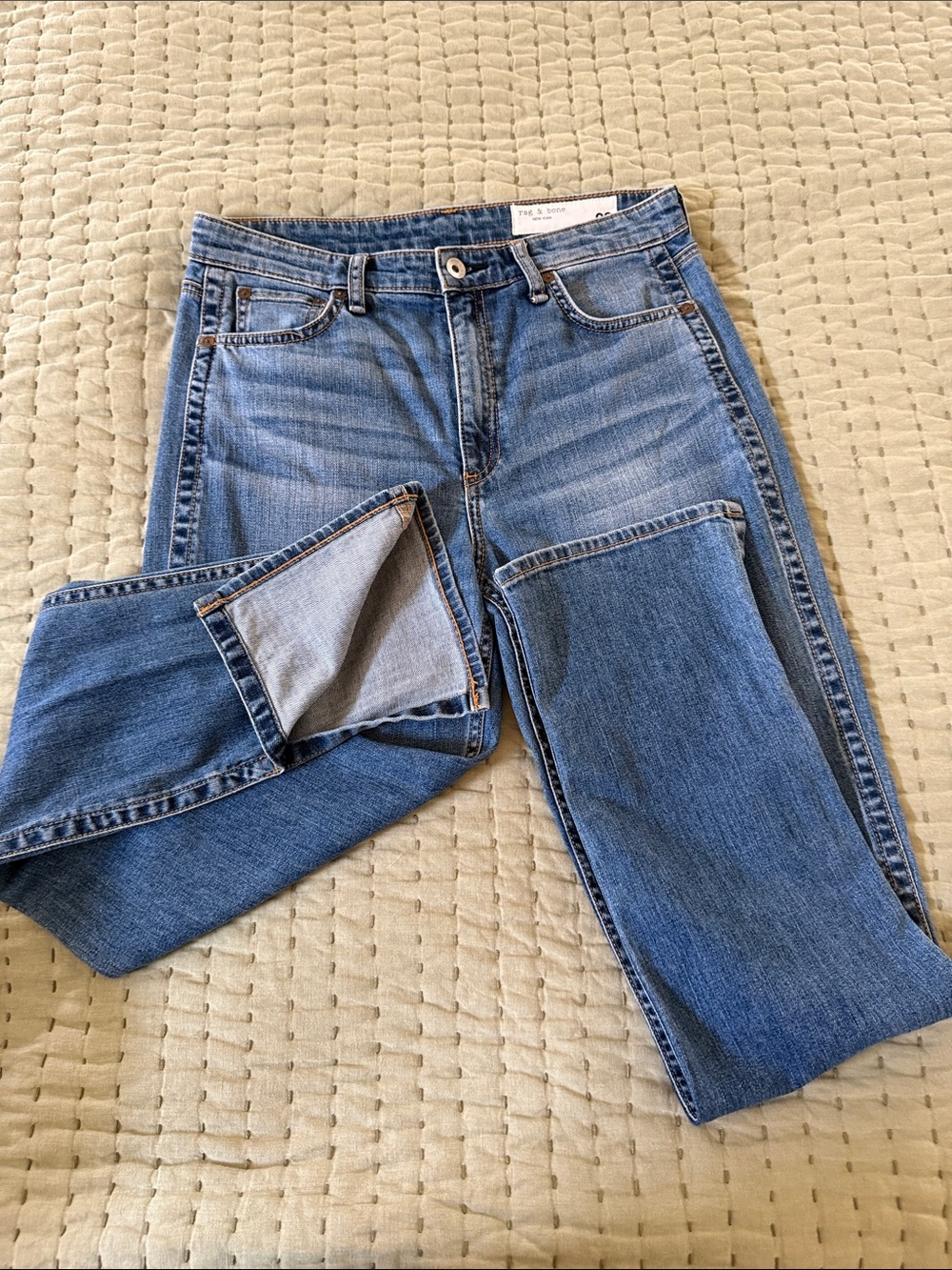 Rag & Bone Nina High-Rise Cigarette Jeans - Blue